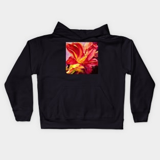 Red Day Lily Kids Hoodie